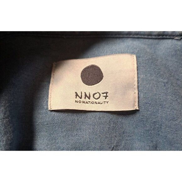 NN07 No Nationality Shirt  Blue Chambray Palk Slim Fit  Tencel ‎ Men's Small - Picture 8 of 10